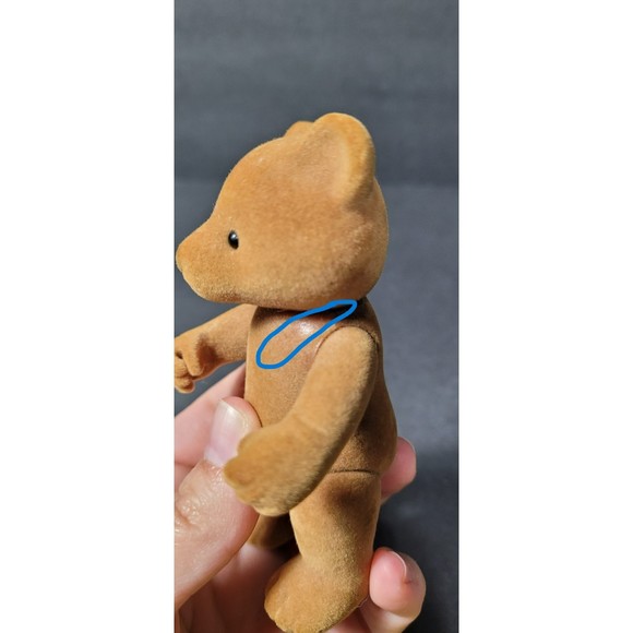 1980s Bear Family Simba Barenwald Baerenwald Calico dad mom baby felt animals - Picture 6 of 7